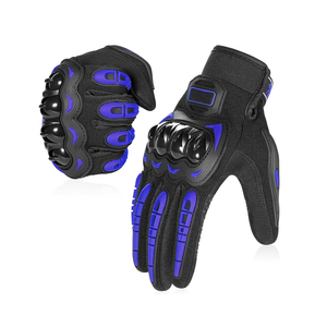 Gants de cyclisme noirs et jaunes à doigts complets avec paume en PU, fermeture auto-agrippante, antidérapants pour hommes, été - Product Image 4
