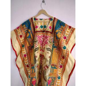 Vestido Kaftán de Seda con Estampado Floral para Mujer, Traje de Baño Premium - Product Image 4