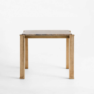 Minimalist Midcentury Modern Handmade Eco-Friendly Wooden Coffee <b>Table</b> with Marble Top Lightweight Living Room Furniture - Product Image 1