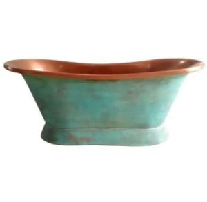 Bañera de Cobre Ovalada Independiente, Artesanal India, Duradera y de Lujo, para Adultos, para Baño en Casa - Product Image 4