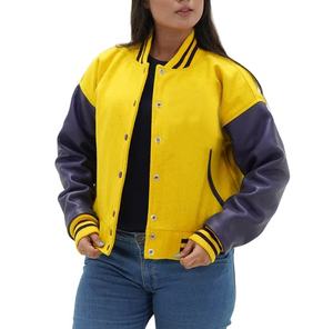 Chaquetas Varsity de Manga Larga para Mujer, Tendencia en Invierno, de Lana, con Botones, Logotipo Bordado, Resistentes al Viento, Corte Regular, Venta al Por Mayor - Product Image 5