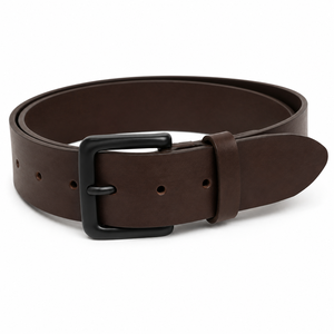 Cinturón Casual Premium para Hombre en Verde Oliva y Marrón, 40 mm de Ancho, Hebilla Ajustable Estilo Western - Product Image 2