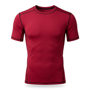 T-shirt de compression imprimé sur mesure pour homme, séchage rapide, sport, gym, musculation, entraînement - Product Image 1