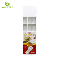 Personnalisé KitKat Fsdu Cookie Bonbons Snack Alimentaire Biscuit Chocolat Étagères En Papier Carton Pos Palette Snack Étage Présentoir Supports