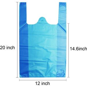 Sacchetti di Plastica per la Spesa con Manici, Design a T-Shirt, 12x20 Pollici, per Negozi, Ristoranti e Attività Commerciali - Product Image 2
