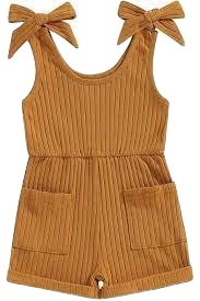 Mignon nouveau-né fille barboteuse solide motif tricoté Triangle body avec bandeau pour les fêtes d'été bouton pression fermeture - Product Image 2