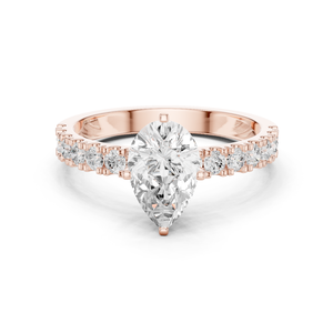 Luxury Oval Cut Diamond Engagement <b>Ring</b> 18K Gold White Yellow Rose Gold Pave <b>Set</b> Wedding <b>Ring</b> for <b>Women</b> - Product Image 5