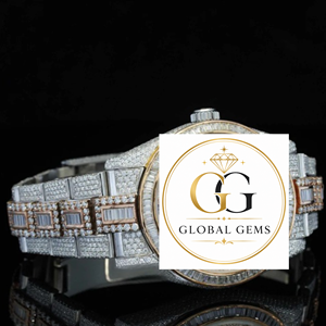 New Luxurious Fully Iced Diamond Studded Moissanite Watch 20mm Stainless Steel Band Water Resistant Glass Antique Case Analog - Product Image 3