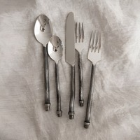 Ensemble de couverts de table de qualité supérieure en acier inoxydable, forgés à la main, avec manche artisanal, fabrication artisanale