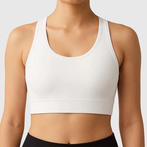 Sujetador deportivo acolchado de alto impacto para mujer, con espalda cruzada, para fitness, yoga, gimnasio, correr y entrenamiento, venta al por mayor personalizada - Product Image 2