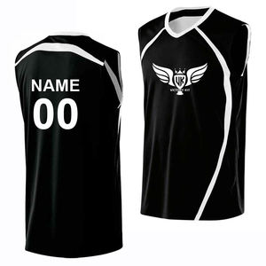 เสื้อวอลเลย์บอลแขนกุดแบบกำหนดเองสำหรับผู้ชาย พิมพ์ลายแบบซับลิเมชั่น ชุดทีมระบายอากาศได้ดี แห้งเร็ว พร้อมชื่อและหมายเลข - Product Image 4