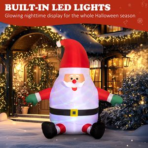 Babbo Natale Gonfiabile da 1,8 Metri con Luce Rotante per Decorazioni Esterne da Giardino - Product Image 4