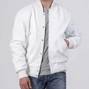 Chaqueta de invierno para hombre, estilo casual y urbano, 100% lana y cuero, chaqueta varsity para hombre, chaquetas de calidad. - Product Image 5