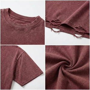 Heavy Cotton Vintage Distress Eco-Friendly 230g <b>Oversized</b> Casual Streetwear Boxy Daily Wear T-<b>Shirt</b> - Product Image 6