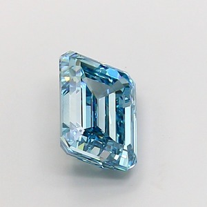 Diamant de laboratoire de 4,50 carats, taille émeraude, bleu vif fantaisie, clarté VS1, polissage excellent, pierre précieuse CVD de qualité supérieure, bijou de luxe - Product Image 4