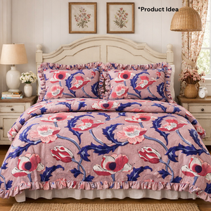 Tissu indien artisanal Knnotted Earth Jaipur, imprimé à la main au bloc, en pur coton, style bohème, pour literie, salle à manger et ameublement, écologique et lavable - Product Image 3