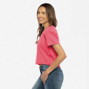 T-shirt court streetwear et décontracté pour femme – Tailles personnalisées, prix abordable, meilleure qualité, faible MOQ, vêtement d'été 100 % coton, tissu optimal - Product Image 2