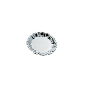 Bandeja de Servicio Kitcheware con Asas, Acero Inoxidable Pulido, Bandeja Decorativa para Bar en Casa, Diseño Moderno, Acabado Plateado - Product Image 2