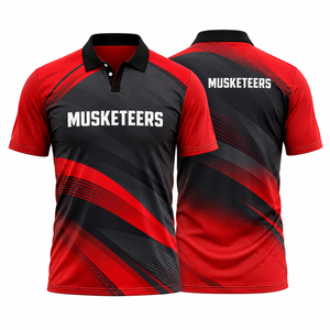 Uniformes de cricket en tissu 100% polyester respirant, maillot de cricket orange et noir, sublimation intégrale avec logo et nom personnalisés - Product Image 3