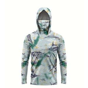 Sudadera con Capucha para Pesca al Aire Libre para Hombre, Talla Grande, Protección Solar UPF 50, Ligera y Fresca, para Actividades Náuticas y Marítimas - Product Image 1