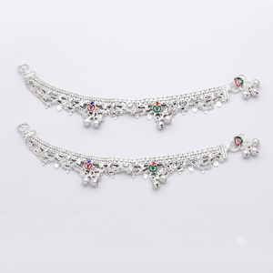 DIVYORO LAYERED ENAMEL GHUNGROO PAYAL - Product Image 1