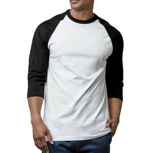 Breathable Athletic Mens Raglan Sleeve T-shirt Quick Dry Two Tone <b>Baseball</b> Tee Workout Activewear Custom Logo Sports Clothing - Product Image 6