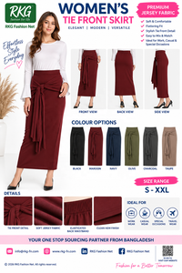 Jupes Maxi en Coton Tricoté Élégantes à Taille Haute et Coupe Évasée avec Fente pour l'Été - Product Image 2