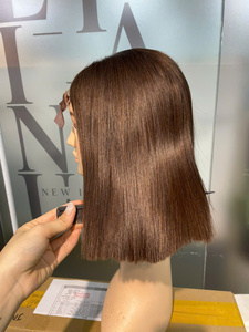 Prix de gros Extensions de cheveux humains vietnamiens vierges bruts 100% naturels, perruque en dentelle, ultra-lisses, couleur marron, Super Double Drawn - Product Image 4