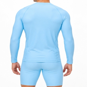 Custom Men <b>Long</b> <b>Sleeve</b> Shorts <b>Swimsuit</b> Embroidered Logo Quick Dry Stretch Fabric Eco-Friendly Anti-Bacterial Athletic Comfort - Product Image 2