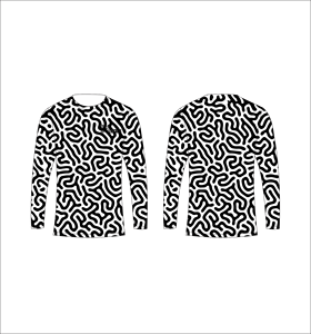 Chemise de pêche à séchage rapide à motif vague bleue, manches longues, t-shirt de sport par sublimation - Product Image 4