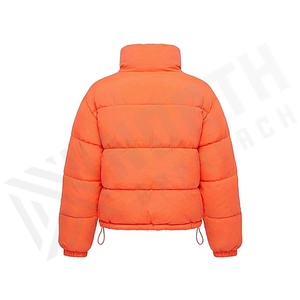 Hooded Quilted Waterproof <b>Bubble</b> Jacket Black Full Sleeve Winter Windproof Cotton Shell Knitted Fabric Polyester Filling Stand - Product Image 2