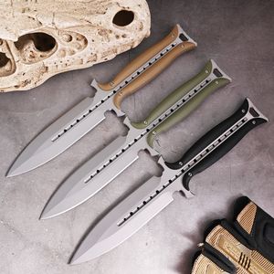 Stainless Steel Drop Point Hunting Zombie <b>Knife</b> With Rubber Handle And Sheath Industrial Grade Fixed Blade Outdoor Survival - Product Image 3