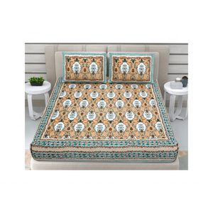 Relaxed Living 100% Cotton Block Print 380TC Biodegradable Quick Dry ISO 9001 Certified Indian Artisan Work Hotel <b>Bedspreads</b> - Product Image 1