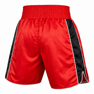 Shorts de karaté et de boxe en satin personnalisés pour hommes et femmes, professionnels, avec bande latérale noire extensible, étiquette privée OEM - Product Image 3