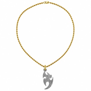 Collar con Colgante de Corazón de Acero de Damasco, Diseño Moderno y Hecho a Mano por Ahmad Fabric, Ideal para Regalo Promocional del Día de San Valentín - Product Image 2