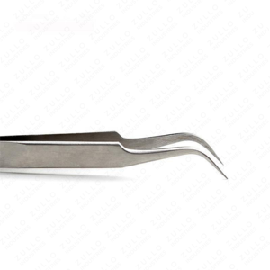 Juego de Pinzas para Pestañas de Acero Inoxidable Plateado, 2 Piezas, Forma S e I, Punta Puntiaguda, Marca Privada, Herramientas de Aislamiento de Pestañas - Product Image 2