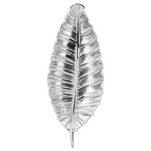 Plateau de service pour fruits secs écologiques de qualité supérieure, en forme de feuille de plante, en métal poli, design moderne, durable, pour la décoration de table de fête - Product Image 5