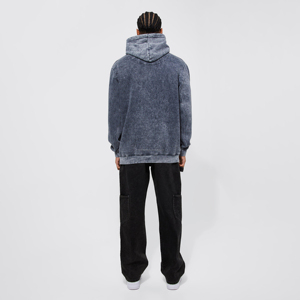 Sweat-shirt à capuche vintage pour homme, lavage à l'acide, 100% coton, surdimensionné, décontracté, imprimé, technique de teinture unie, conçu par OEM - Product Image 2