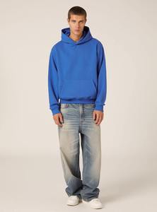 Oversized Breathable Waterproof Pocket <b>Hoodie</b> <b>Red</b> Sweatshirt Unisex Cotton Fleece Front Logo Print Winter Casual Wear - Product Image 3