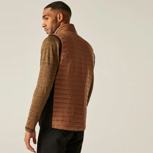 Gilet en duvet Montane pour garçons, couleur marron, fermeture éclair, col montant, manteaux épais, gilet en duvet pliable pour hommes - Product Image 3