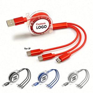 Wholesale Gift Mobile Phone 3 in 1 Multi <b>Charger</b> for Iphone Charging Usb Cable With Logo Custom Promotional Gifts - Product Image 6