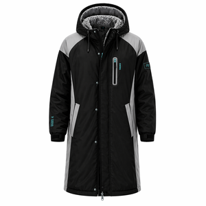 Parka de bain pour adulte avec logo personnalisé OEM, imperméable, thermique, à capuche, pour l'entraînement des équipes de natation et les sports de plage - Product Image 1