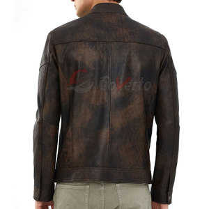 Custom Design <b>Leather</b> <b>Jacket</b> Solid Color <b>Men</b> <b>Leather</b> <b>Jacket</b> Streetwear <b>Men</b> <b>Leather</b> <b>Jacket</b> For Sale - Product Image 3
