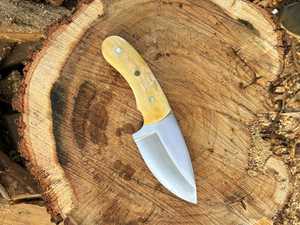 Couteau à lame fixe personnalisé fait à la main en acier inoxydable avec manche en os de chameau, couteau de camping - Product Image 4