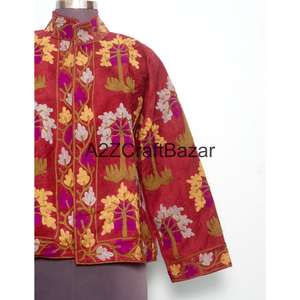 Veste Cotrise brodée à la main, design vintage, écologique, séchage rapide, respirante, doublée de coton, printemps, automne, été, hiver - Product Image 2