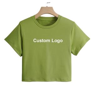 T-shirt ample personnalisé pour femmes des fabricants de vêtements OEM Logo imprimé en coton tricoté lourd grande taille décontracté - Product Image 1