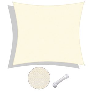 Vela Parasole Rettangolare Bianca 22 x 23 - Eleganti Vele e Reti Ombreggianti per Esterni - Product Image 1