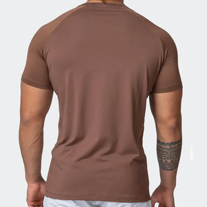 Men's Classic Shirts Custom Printing 100% Cotton <b>Drop</b> Shoulder V-Neck Slim Fit Short Sleeve Summer Streetwear T-shirt - Product Image 3