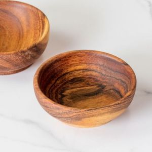 Bols en bois d'acacia écologiques, adaptés aux cuisines sans plastique, aux expériences culinaires naturelles et aux modes de vie durables. - Product Image 2