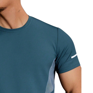 Camiseta Deportiva Transpirable para Hombre, de Secado Rápido, Ligera, para Entrenamiento, Running, Gimnasio, Cuello Redondo, Manga Corta, Ropa Deportiva Activa, 220g - Product Image 4